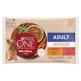 Purina ONE Adult kapsičky pre mačky kura, hovädzie v šťave 4 x 85 g