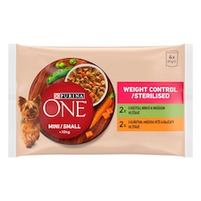 Purina ONE Mini Dog Weight Control kapsičky pre psov morka, kura v šťave 4 x 85 g