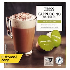 Cappuccino zmes praženej mletej kávy Arabica a Robusta 8 x 7 g + 8 x 17 g (192 g)