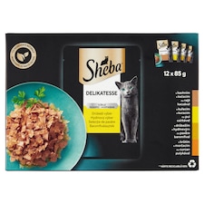 Sheba Delikatesse hydinový výber v želé 12 x 85 g (1,02 kg)