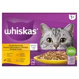 Whiskas 1+ hydinové hody v želé 12 x 85 g (1,02 kg)