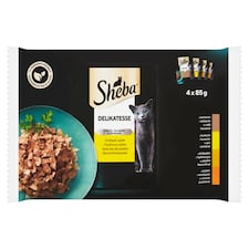 Sheba Delikatesse hydinový výber v želé 4 x 85 g (340 g)