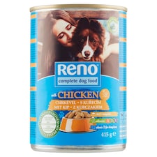Reno Kompletné krmivo pre dospelé psy kúsky pre psy s hydinou v omáčke 415 g