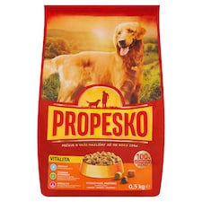 Propesko Kompletné krmivo pre dospelých psov s hydinou, hovädzinou a zeleninou 0,5 kg