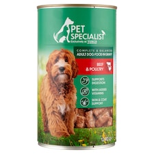 Pet Specialist Kompletné krmivo pre dospelé psy kúsky s hovädzinou a hydinou v omáčke 1240 g