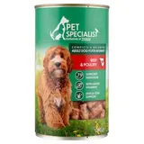 Pet Specialist Kompletné krmivo pre dospelé psy kúsky s hovädzinou a hydinou v omáčke 1240 g