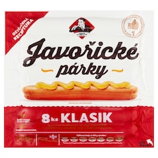 Kostelecké Uzeniny Javořické párky klasik 8 ks 0,340 g