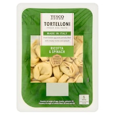 Tortelloni nesušené vaječné cestoviny plnené syrom ricotta a špenátom 250 g