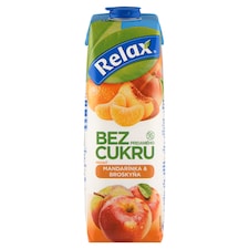Relax Bez pridaného cukru príchuť mandarínka & broskyňa 1 l