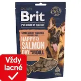 Brit Premium by Nature Polomäkká maškrta pre psov losos obohatené o kôpor 180 g