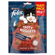 Felix Tasty Nuggets maškrty pre mačky hovädzie, jahňacie 180 g