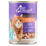 Pet Specialist Kompletné krmivo pre dospelé mačky kúsky s lososom v omáčke 415 g