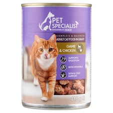 Pet Specialist Kompletné krmivo pre dospelé mačky kúsky so zverinou a kuracinou v omáčke 415 g