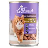 Pet Specialist Kompletné krmivo pre dospelé mačky kúsky so zverinou a kuracinou v omáčke 415 g