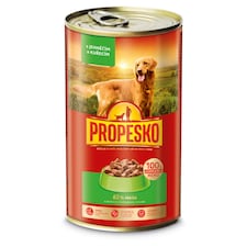 Propesko Kompletné krmivo pre dospelé psy kúsky s jahňacinou a kuracinou v omáčke 1240 g