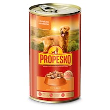 Propesko Kompletné krmivo pre dospelé psy kúsky s hovädzinou a kuracinou v omáčke 1240 g