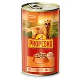 Propesko Kompletné krmivo pre dospelé psy kúsky s hovädzinou a kuracinou v omáčke 1240 g