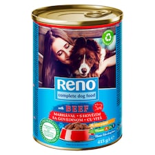Reno Kompletné krmivo pre dospelé psy kúsky pre psy s hovädzinou v omáčke 415 g
