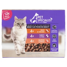Pet Specialist Kompletné krmivo pre dospelé mačky v omáčke 12 x 100 g (1200 g)