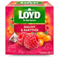 Loyd Bylinno-ovocný čaj aromatizovaný s príchuťou maliny s rakytníkom 20 x 2 g (40 g)