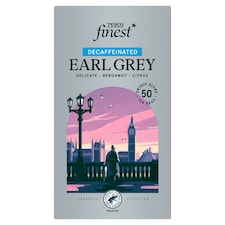 Finest Earl Grey aromatizovaný čierny čaj bez kofeínu 50 ks 125 g