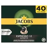 Jacobs Espresso 12 Ristretto káva pražená mletá v kapsuliach 40 ks 208 g