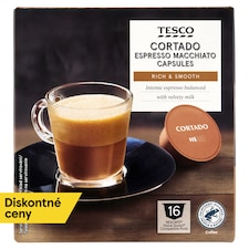 Cortado Espresso Macchiato instantná káva so sušeným plnotučným mliekom 16 x 6,3 g (100,8 g)