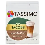 Tassimo Jacobs Latte Macchiato Classico pražená mletá káva v kapsulách 8 ks 264 g