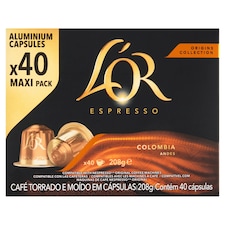 L'OR Espresso Colombia Andes pražená mletá káva 40 kapsúl 208 g