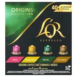 L'OR Espresso Origins Collection pražená mletá káva 40 kapsúl 208 g