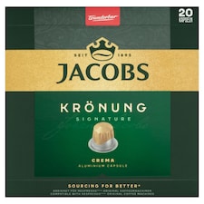 Jacobs Krönung Crema pražená mletá káva v kapsulách 20 ks 104 g