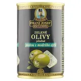 Franz Josef Kaiser Exclusive Zelené olivy plnené pastou z modrého syra v slanom náleve 300 g