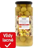 Zelené olivy plnené paprikovou pastou v slanom náleve 340 g