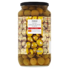 Zelené vykôstkované olivy v slanom náleve 880 g