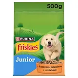 Friskies Junior granule pre šteniatka kura s mliekom, zelenina 500 g