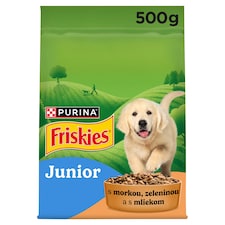 Friskies Junior granule pre šteniatka morka s mliekom, zelenina 500 g