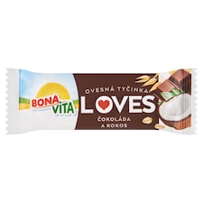 Bona Vita Loves nepečená ovsená tyčinka s čokoládou a kokosovou múkou 40 g