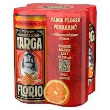 Targa Florio Arancia sýtená pomarančová limonáda 4 x 330 ml (1,32 l)