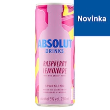 Absolut Drinks Raspberry Lemonade miešaný alkoholický nápoj sýtený 250 ml