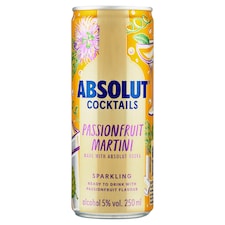 Absolut Cocktails Passionfruit Martini miešaný alkoholický nápoj sýtený 250 ml