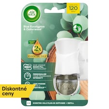 Air Wick Elektrický osviežovač vzduchu a náplň eukalyptus a cédrové drevo 19 ml