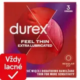 Durex Feel Thin Extra Lubricated prezervatívy 3 ks