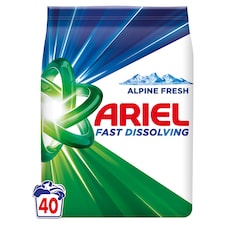 Ariel Alpine Fresh Prášok Na Pranie, 2.2 kg, 40 Praní
