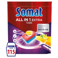 Somat All in 1 Extra Lemon & Lime tablety do umývačky riadu 115 ks 1909 g
