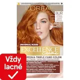 L'Oréal Paris Excellence Nudes Copper 8 UR Univerzálna svetlá medená, 72 ml + 48 ml + 12 ml + 60 ml