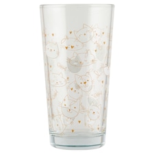 Sklenený pohár mačacím vzorom 370 ml