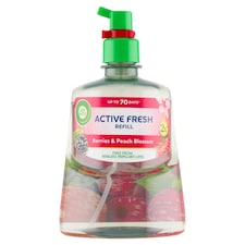 Air Wick Active Fresh náplň na vodnej báze do difuzéra - Lesné plody a broskyňový kvet 228 ml