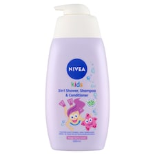 Nivea Kids Magic Berry Scent Detský sprchovací gél, šampón a kondicionér 3 v 1 500 ml