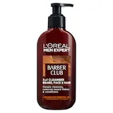 L'Oréal Paris Men Expert Barber Club čistiaci gél na bradu, tvár a vlasy 200 ml