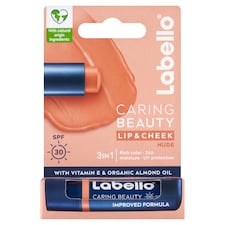 Labello Caring Beauty Lip & Cheek Nude Farebný balzam na pery a líca OF 30 4,8 g